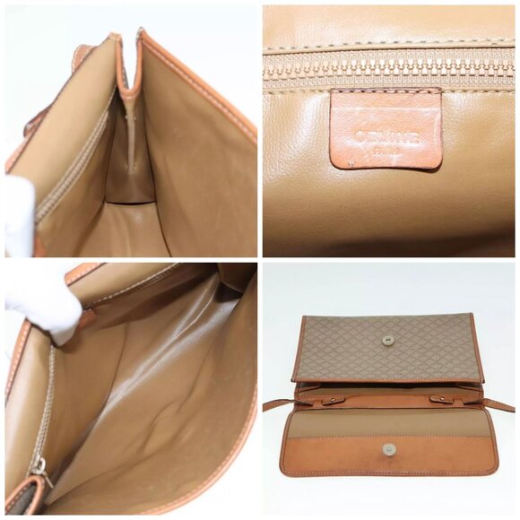 CELINE Macadam Canvas Shoulder Bag PVC Beige Auth bs18041 - Picture 15 of 16